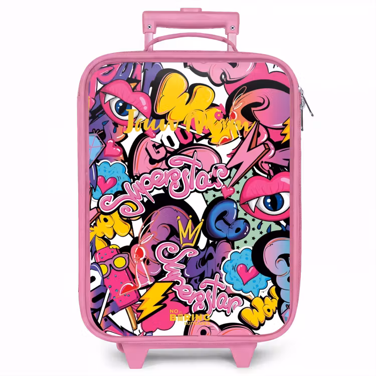 Kinderkoffer - Roze - Girly graffiti — 1