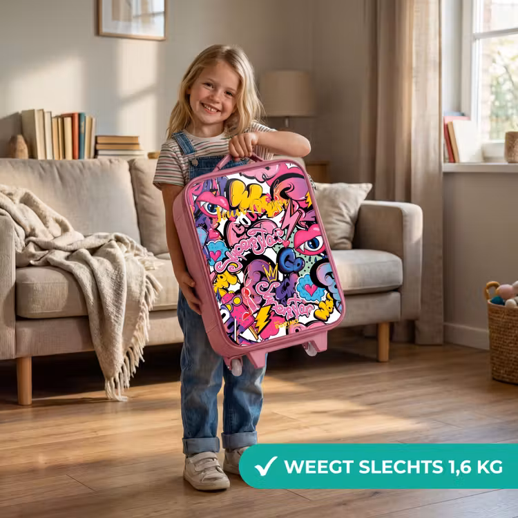 Kinderkoffer - Roze - Girly graffiti — 2
