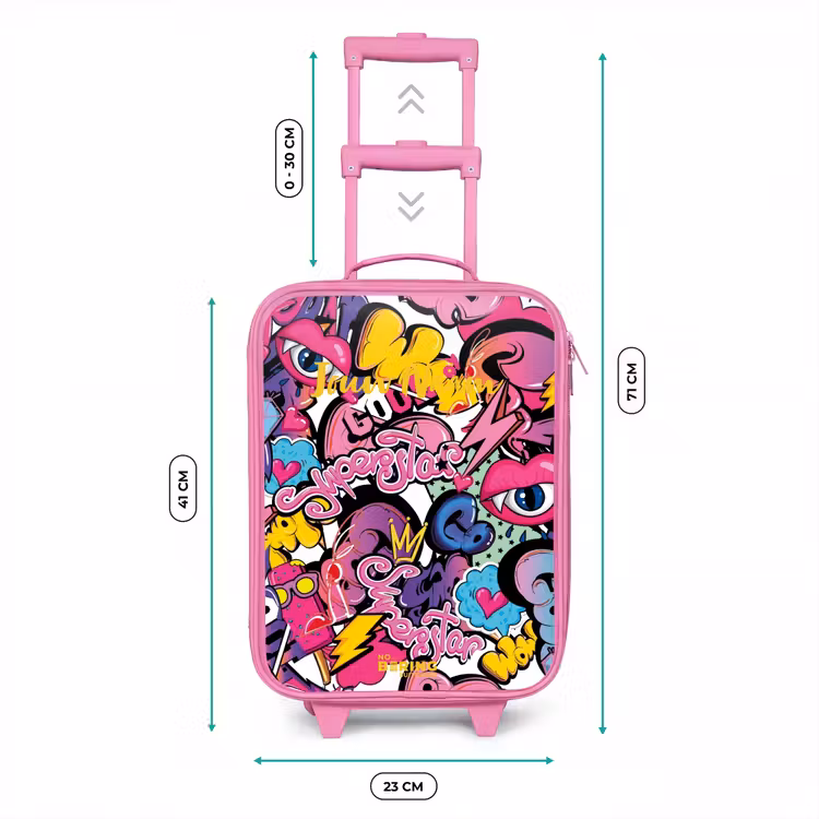 Kinderkoffer - Roze - Girly graffiti — 6
