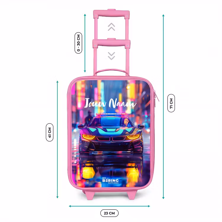 Kinderkoffer - Roze - Neon nightcar — 6