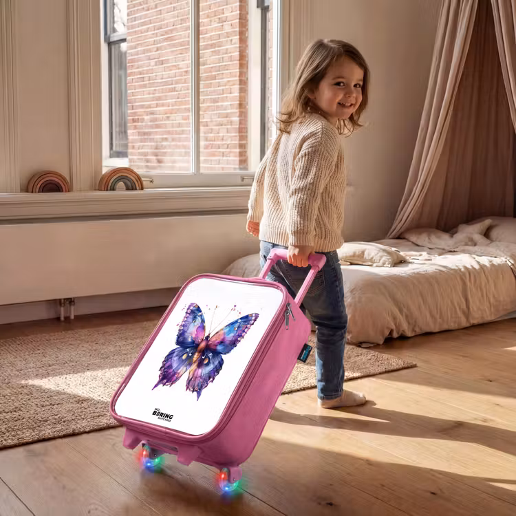 Kinderkoffer - Roze - Paarse prachtvlinder — 3