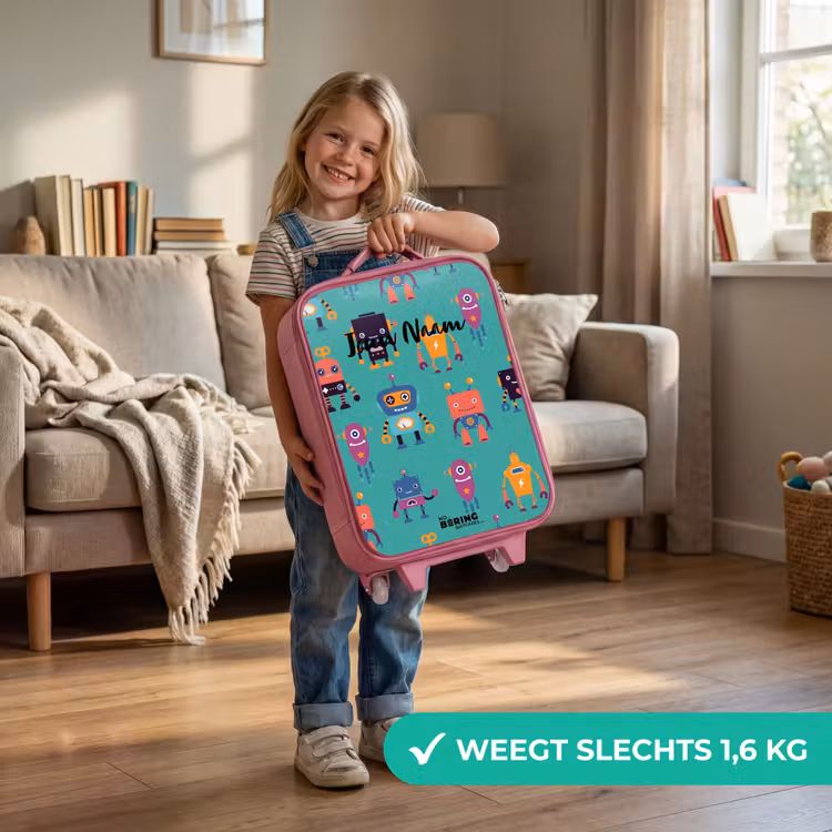 Kinderkoffer - Roze - Robo rave — 2