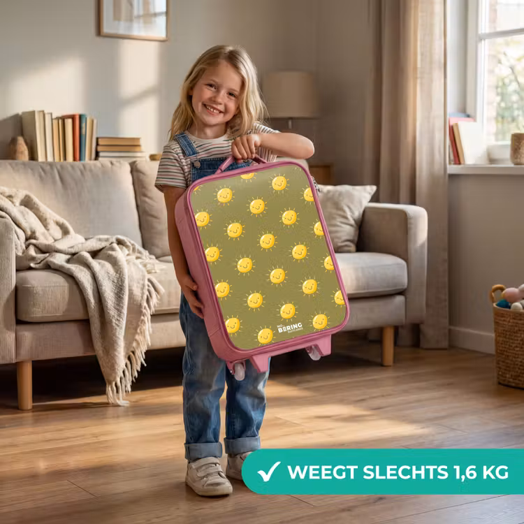 Kinderkoffer - Roze - Sunny situation olijf — 2