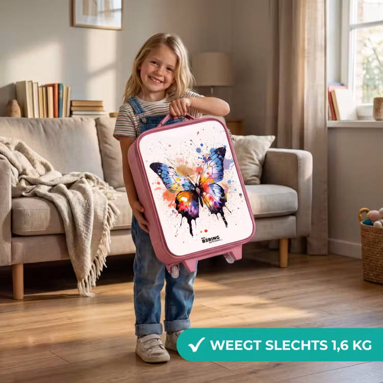 Kinderkoffer - Roze - Vlinderexplosie — 2