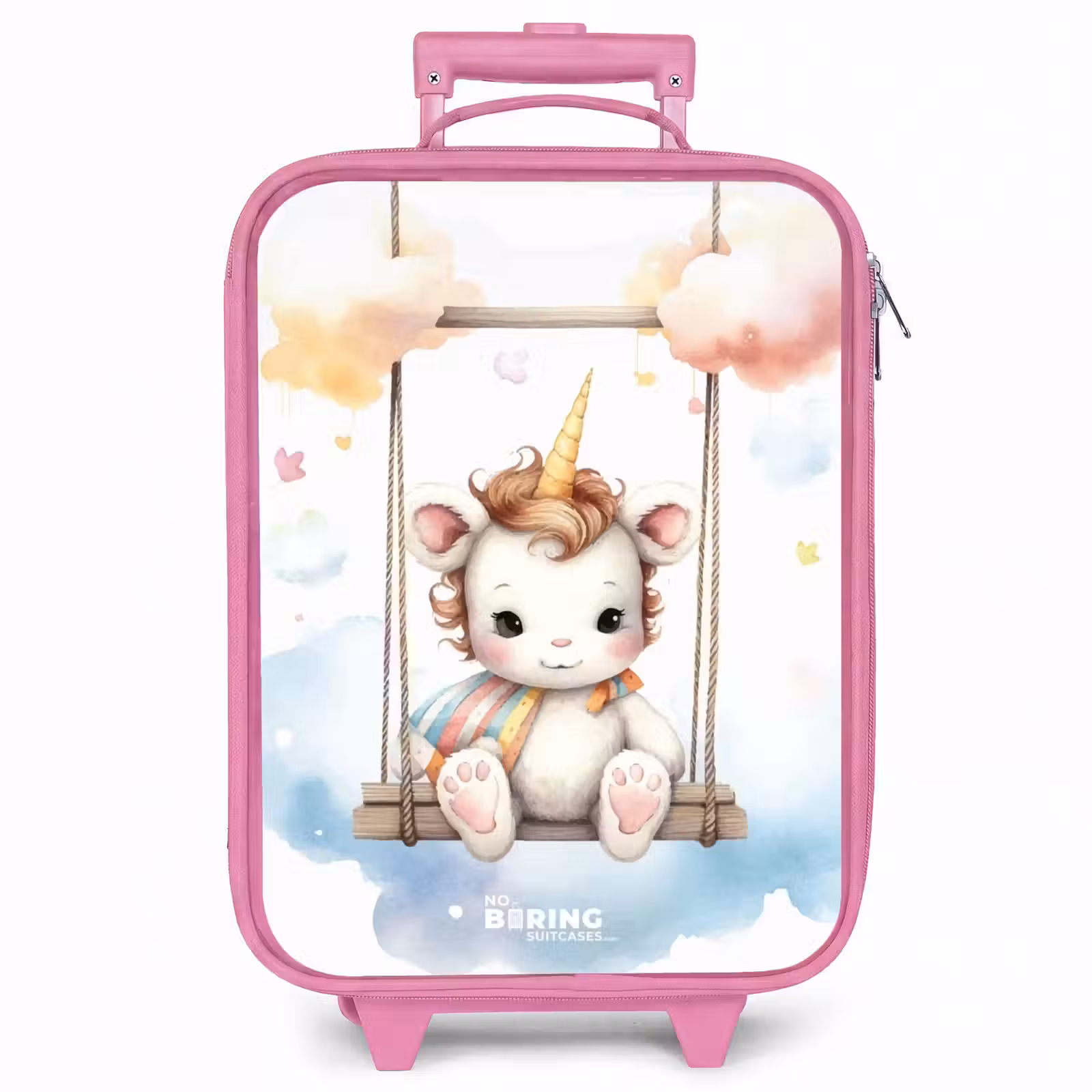 Kinderkoffer - Roze - Schommelende baby eenhoorn — 1