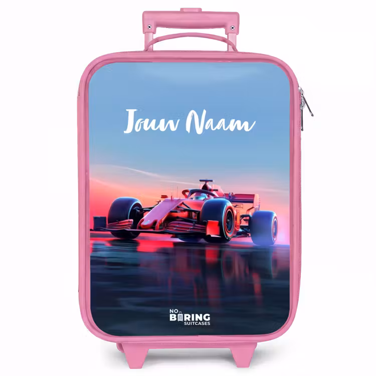 Kinderkoffer - Roze - Rode racer — 1