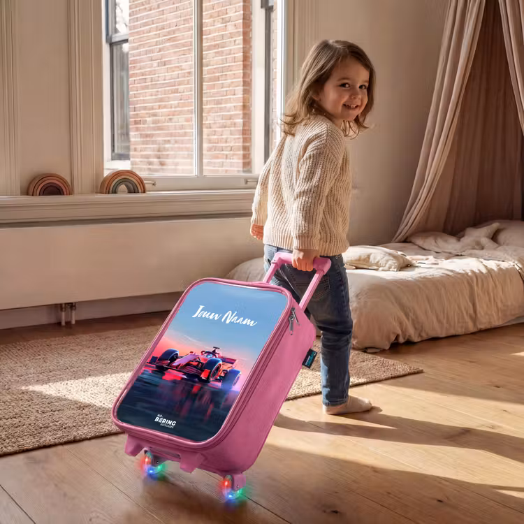 Kinderkoffer - Roze - Rode racer — 3