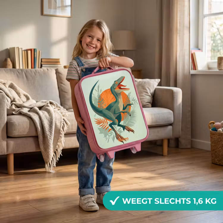 Kinderkoffer - Roze - Sluipende jager met bladeren — 2