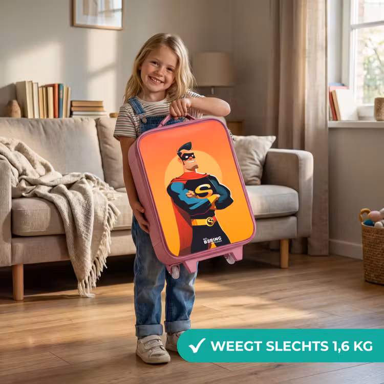 Kinderkoffer - Roze - Sunny superhero — 2