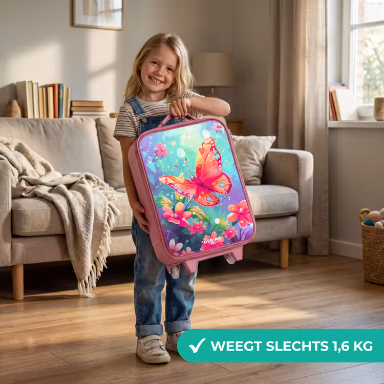 Kinderkoffer - Roze - Verbluffende vlinder — 2