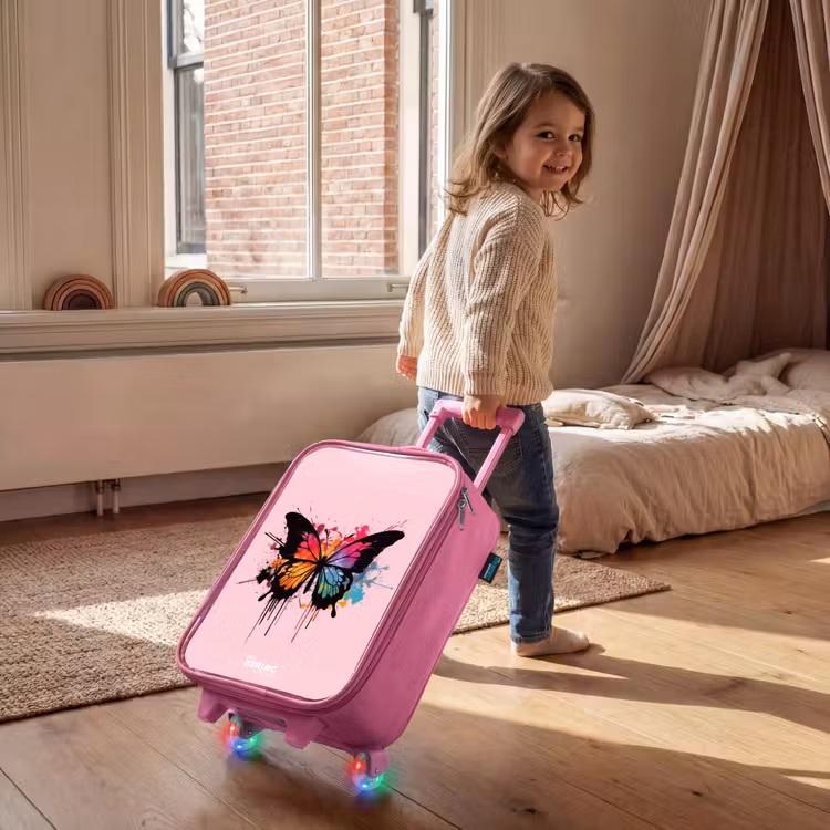 Kinderkoffer - Roze - Vlinderverf — 3