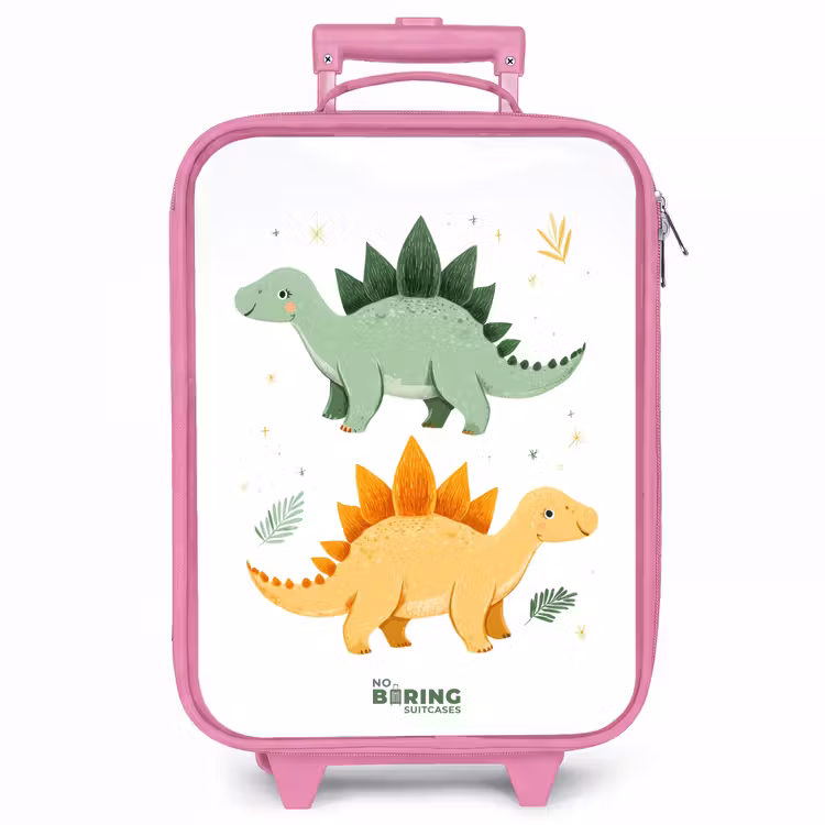 Kinderkoffer - Roze - Vrolijke stegosaurusvrienden — 1