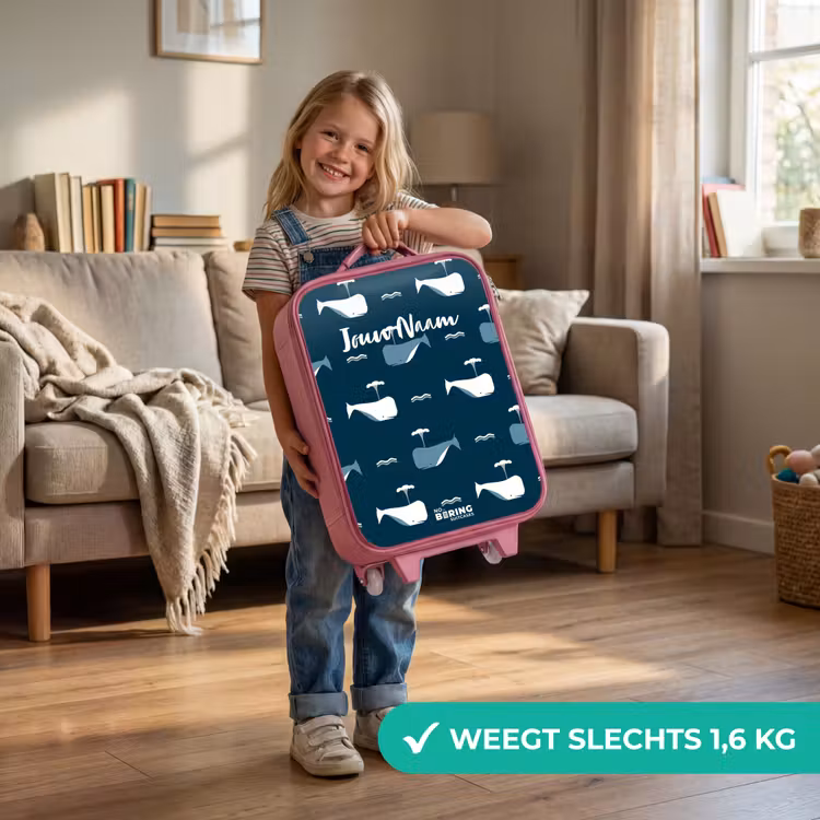 Kinderkoffer - Roze - Walvisweelde — 2