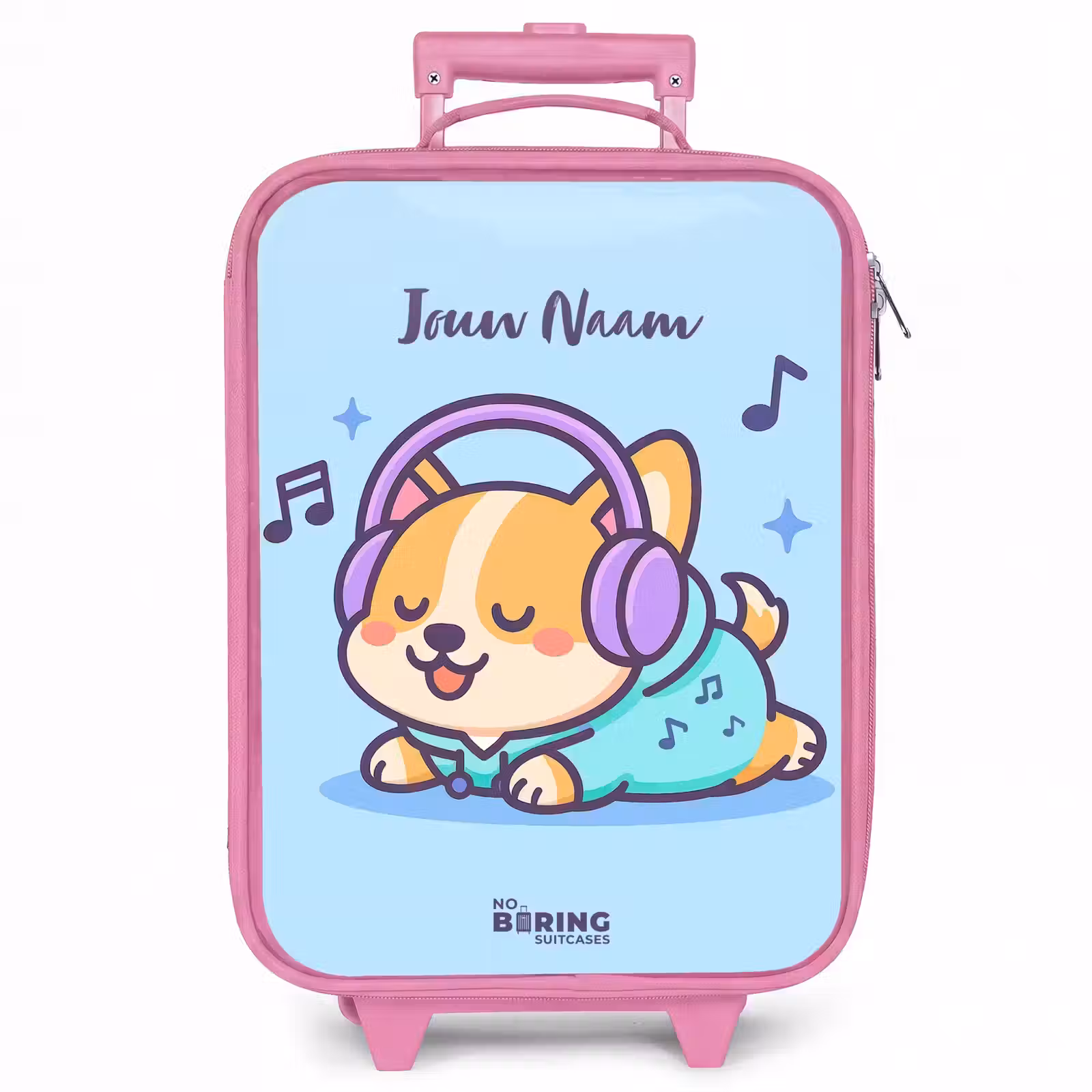 Kinderkoffer - Roze - Kawai - Hond - Muziek — 1