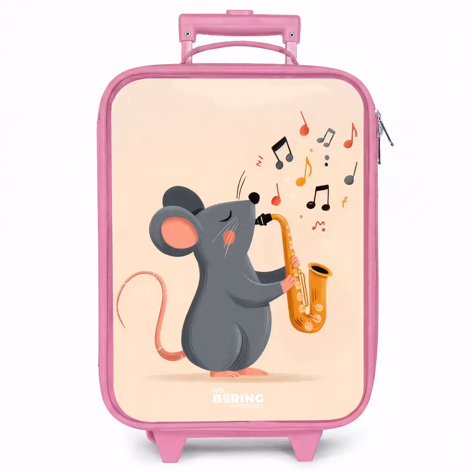 Kinderkoffer - Roze - Muis - Saxofoon - Muziek — 1