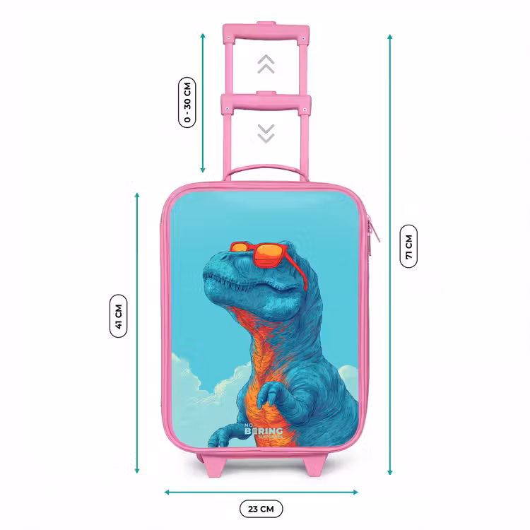 Kinderkoffer - Roze - Dino met zonnebril — 6