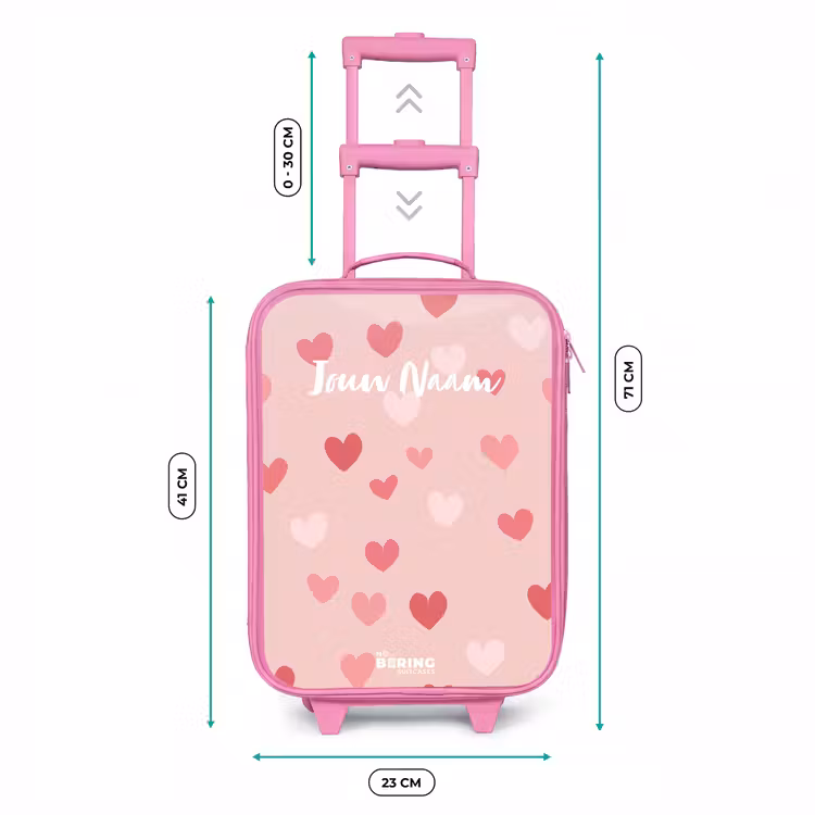 Kinderkoffer - Roze - Hartjes — 6