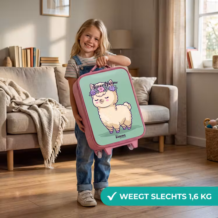 Kinderkoffer - Roze - Kawai - Alpaca - Groen — 2
