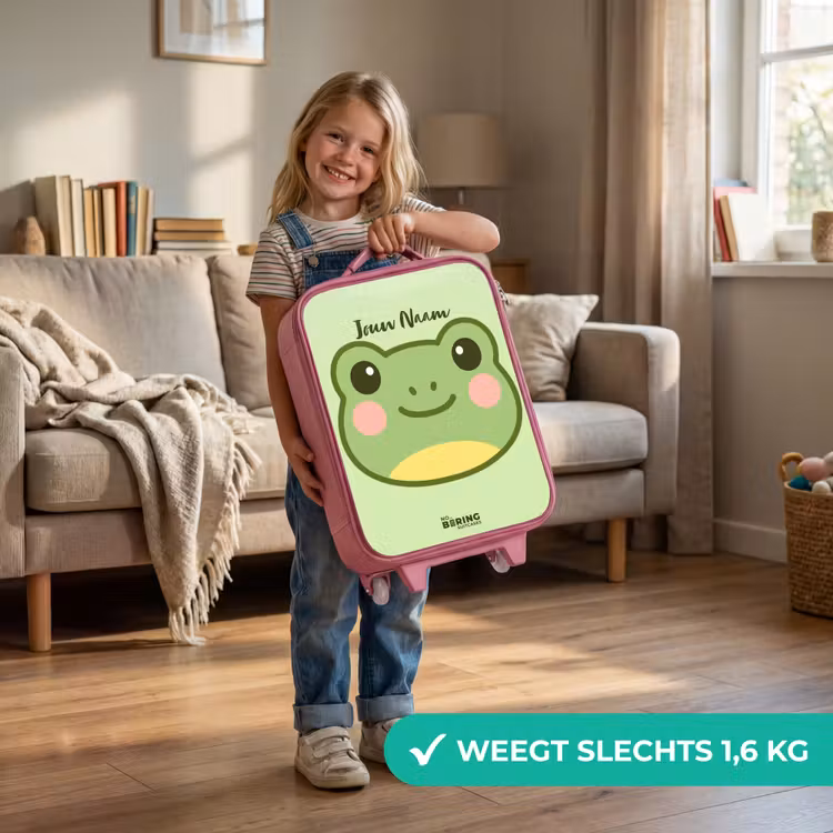 Kinderkoffer - Roze - Kawai - Kikker - Groen — 2