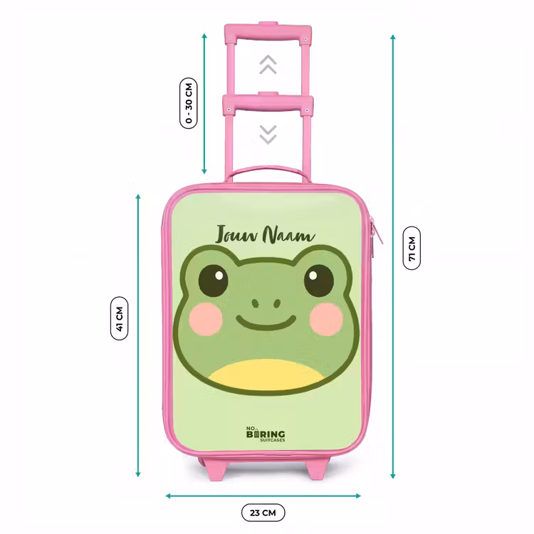 Kinderkoffer - Roze - Kawai - Kikker - Groen — 6