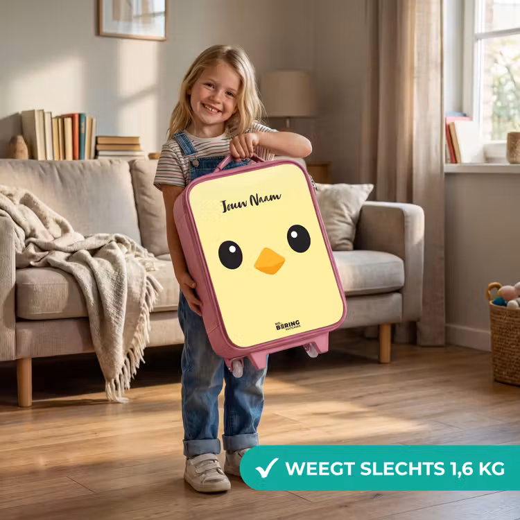 Kinderkoffer - Roze - Kawai - Kuiken - Geel — 2