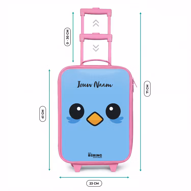 Kinderkoffer - Roze - Kawai - Vogel - Blauw — 6