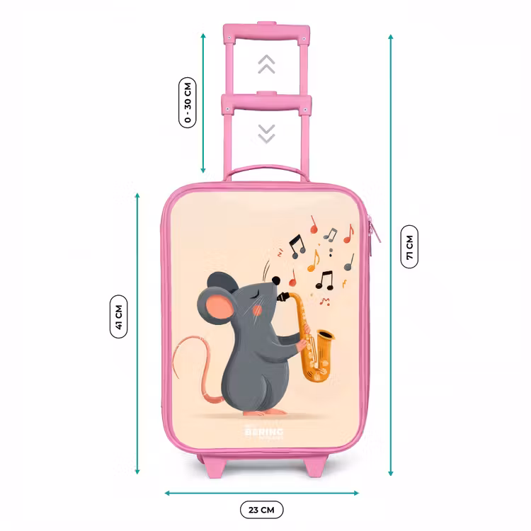 Kinderkoffer - Roze - Muis - Saxofoon - Muziek — 6