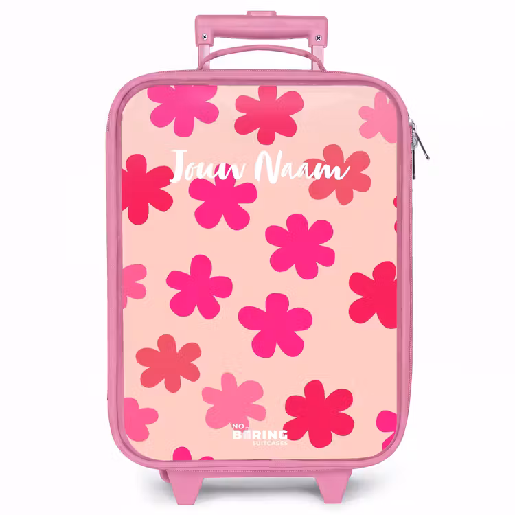 Kinderkoffer - Roze - Roze bloemen — 1