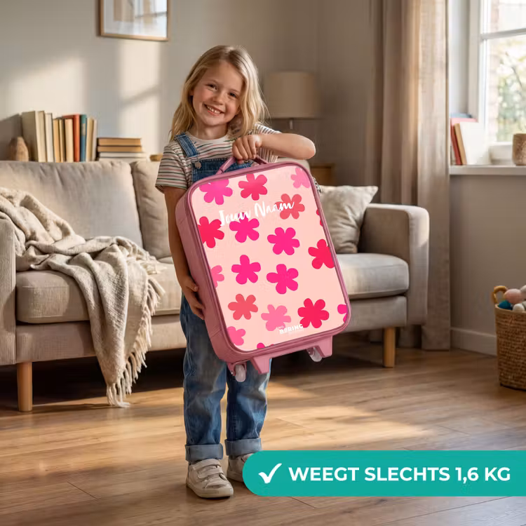 Kinderkoffer - Roze - Roze bloemen — 2