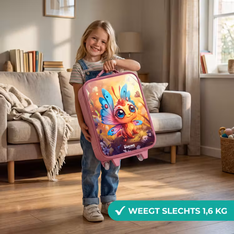 Kinderkoffer - Roze - Valerio vlinderachtig — 2
