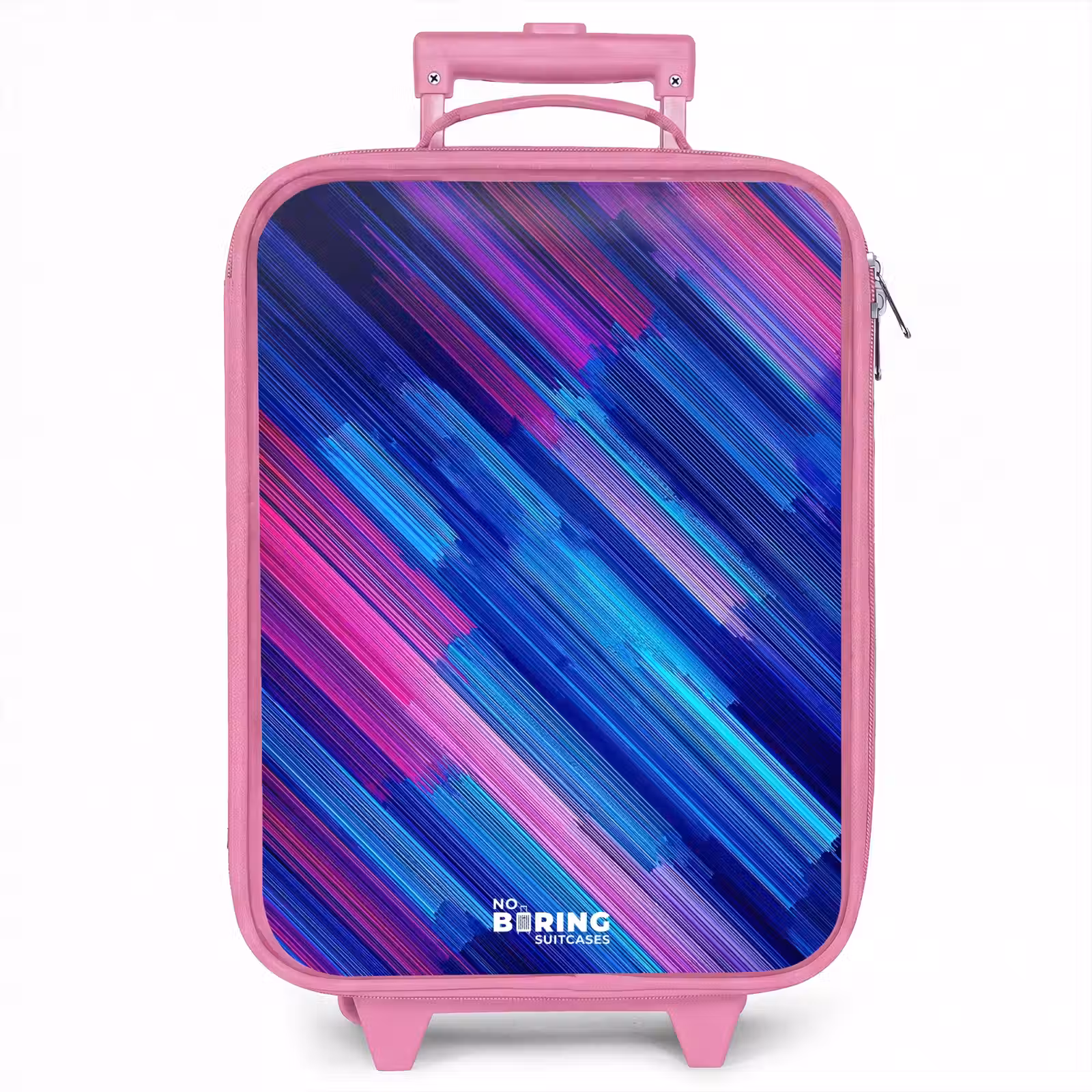 Kinderkoffer - Roze - Neon - Strepen - Abstract - Blauw - Roze — 1