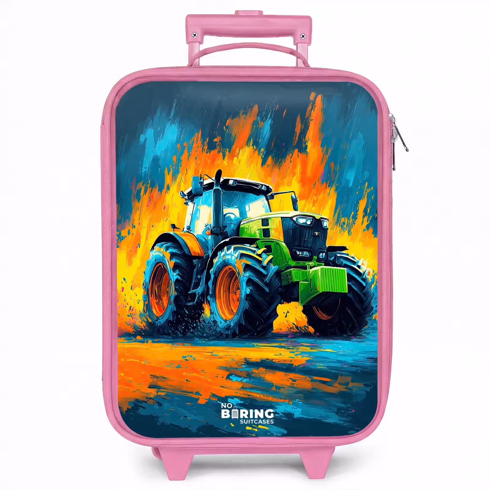 Kinderkoffer - Roze - Tractor - Groen - Abstract - Penseelstreken — 1