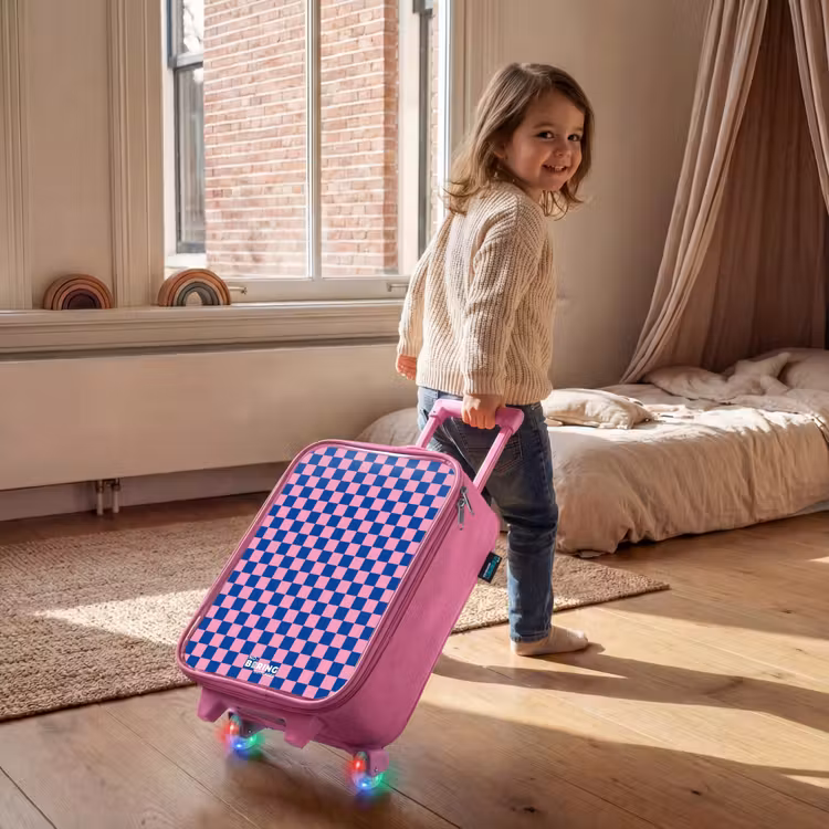 Kinderkoffer - Roze - Blokjes - Blauw - Roze — 3