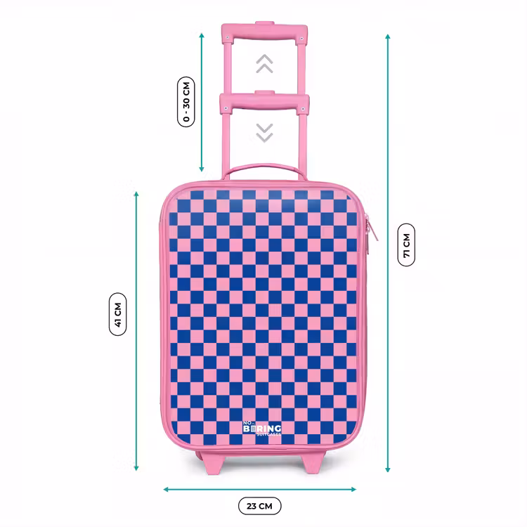 Kinderkoffer - Roze - Blokjes - Blauw - Roze — 6
