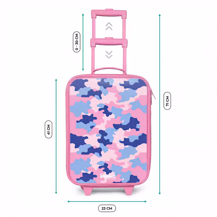 Kinderkoffer - Roze - Camouflage - Roze - Blauw — 6