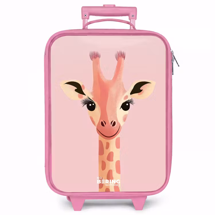 Kinderkoffer - Roze - Giraffe - Wimpers - Minimalistisch - Roze — 1