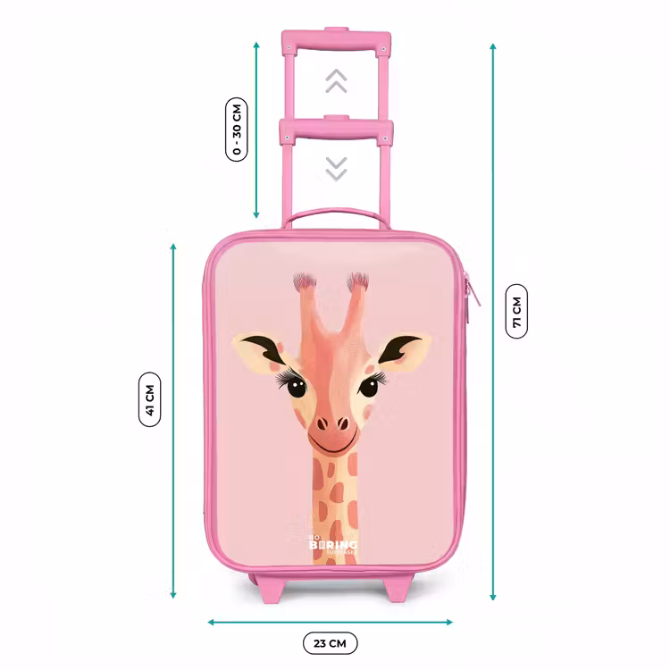 Kinderkoffer - Roze - Giraffe - Wimpers - Minimalistisch - Roze — 6