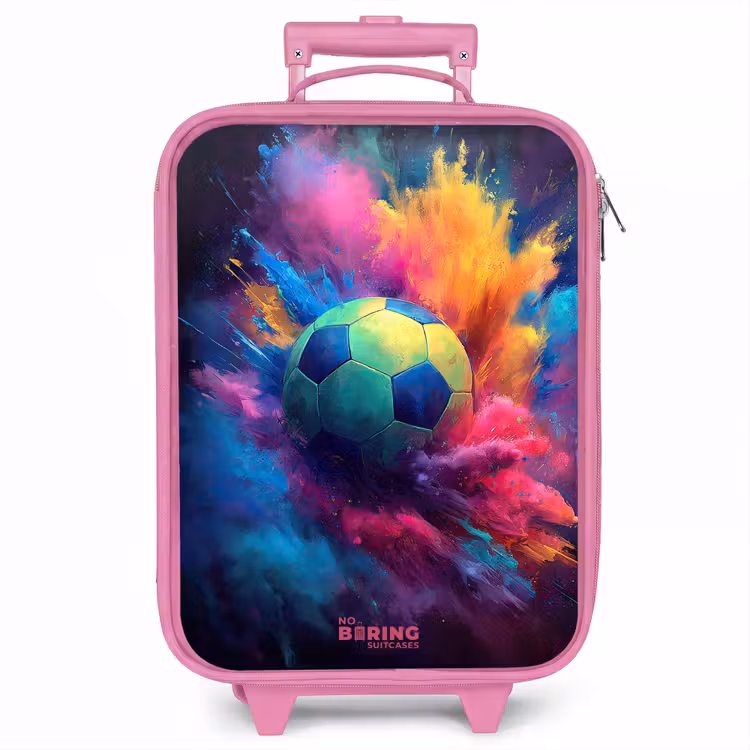 Kinderkoffer - Roze - Neon - Bal - Kleurrijk — 1