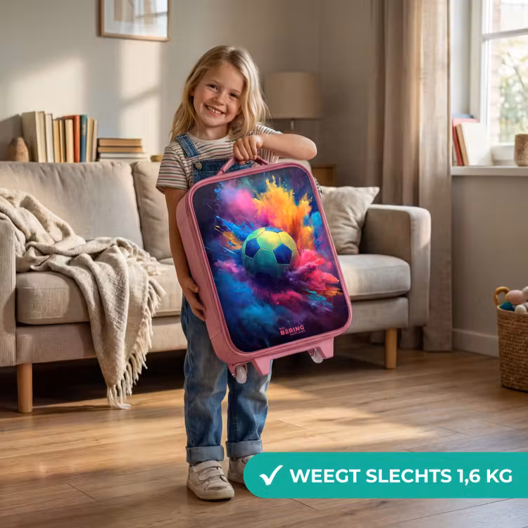 Kinderkoffer - Roze - Neon - Bal - Kleurrijk — 2