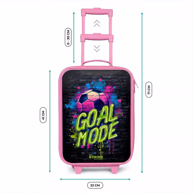 Kinderkoffer - Roze - Neon - Graffiti - Voetbal - Kleurrijk — 6