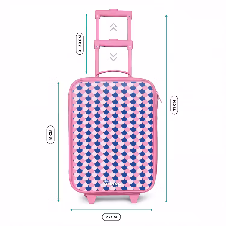 Kinderkoffer - Roze - Schubben - Patroon - Blauw - Roze — 6