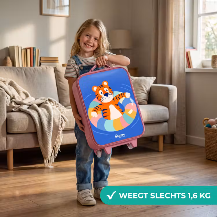 Kinderkoffer - Roze - Tijger - Zwemband - Water — 2