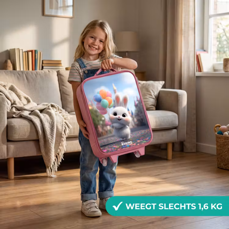 Kinderkoffer - Roze - Konijn - Ballonnen — 2