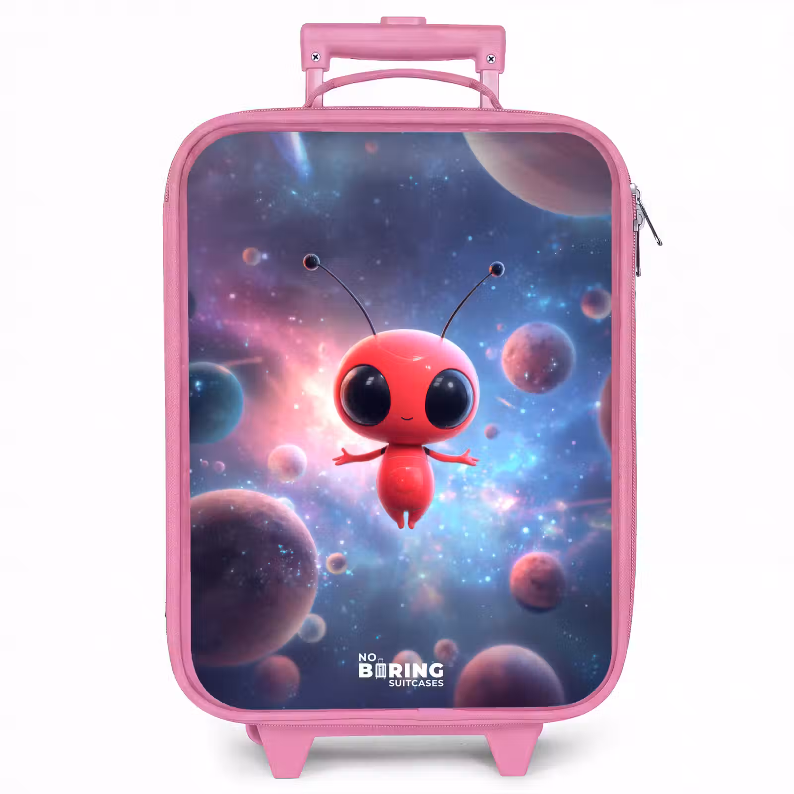Kinderkoffer - Roze - Rood Ruimtewezen in Kosmische Dans — 1