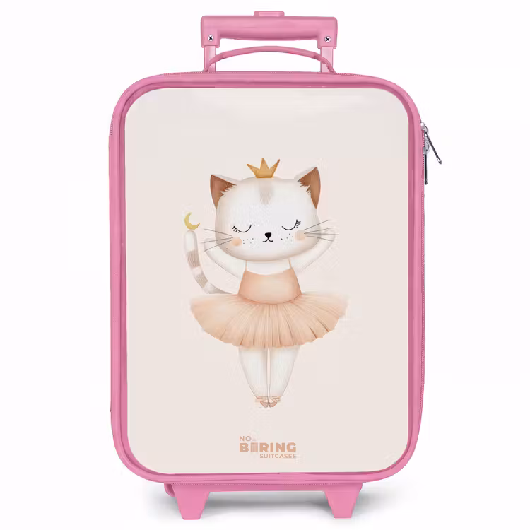 Kinderkoffer - Roze - Ballerina kitten in beige kleuren — 1