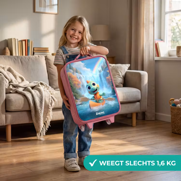 Kinderkoffer - Roze - Dino - Natuur - Waterval — 2