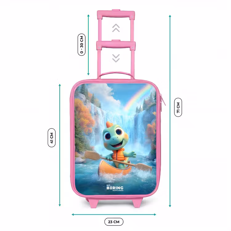 Kinderkoffer - Roze - Dino - Natuur - Waterval — 6
