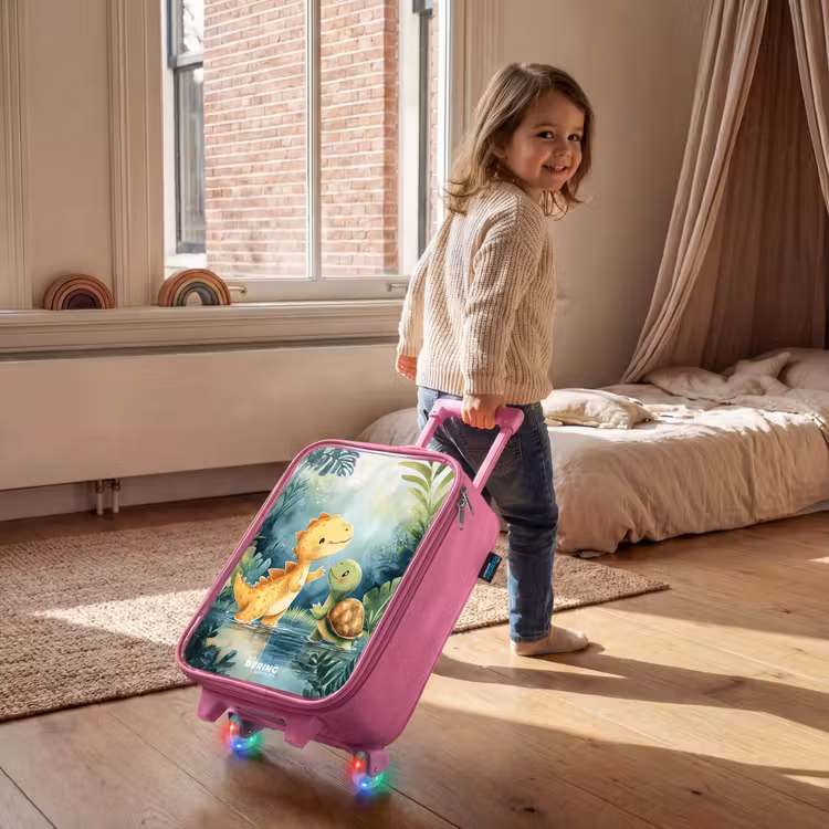Kinderkoffer - Roze - Dino - Schildpad - Jungle — 3
