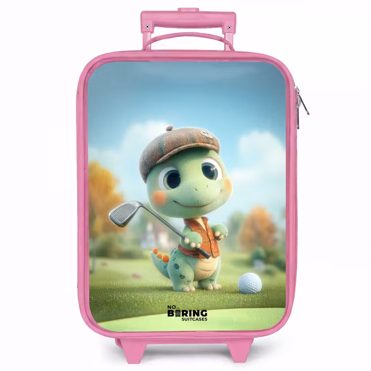 Kinderkoffer - Roze - Golf - Dino - Groen — 1