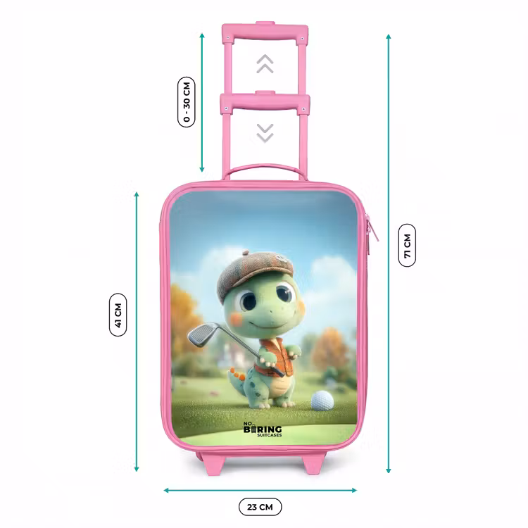 Kinderkoffer - Roze - Golf - Dino - Groen — 6